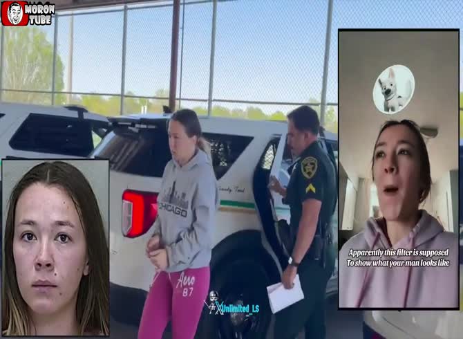 Video :A woman who was attacked just escapes being struck by a bus